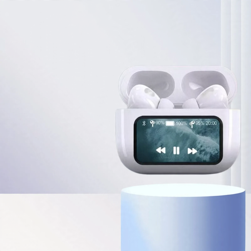 True Wireless Earbuds with Color Display and Noise Cancellation