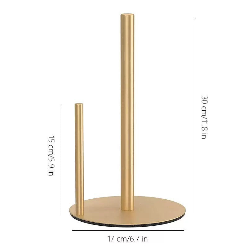 Stainless steel kitchen roll holder, double rod