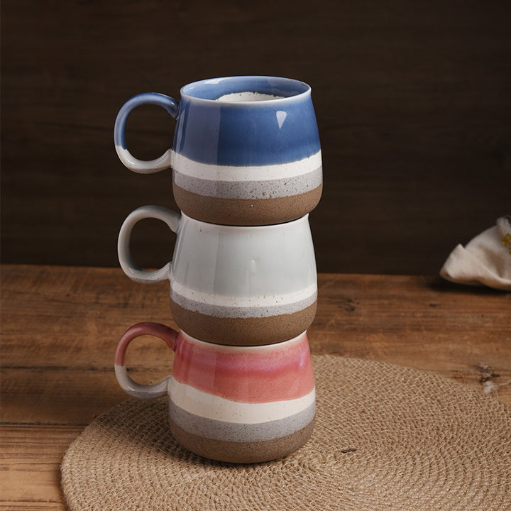 Coffee cup set, 4 pieces, 450 ml, ceramic