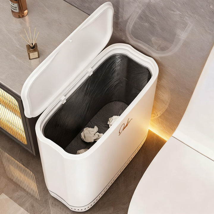 Plastic waste container, narrow, 12 L