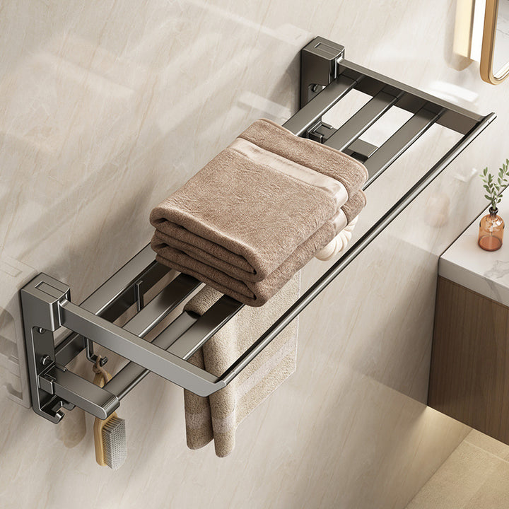 Aluminum towel holder, foldable