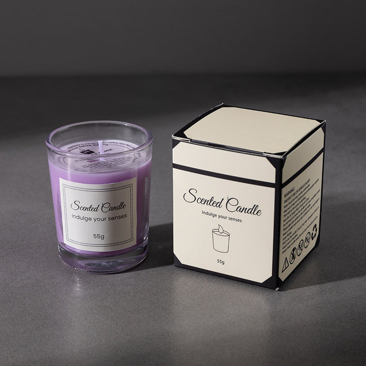 Scented candle in cup shape, soy wax