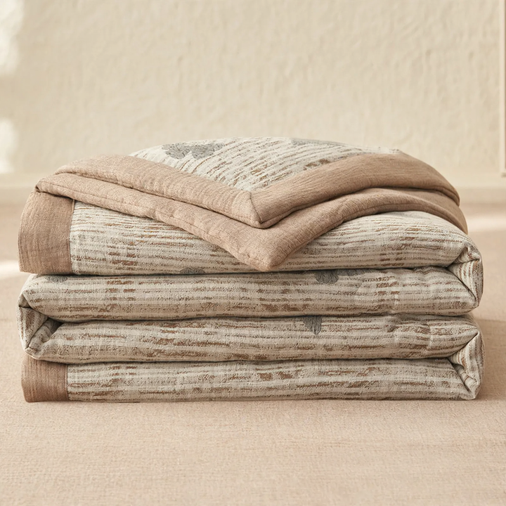 Cotton summer blanket, lightweight and breathable, washable