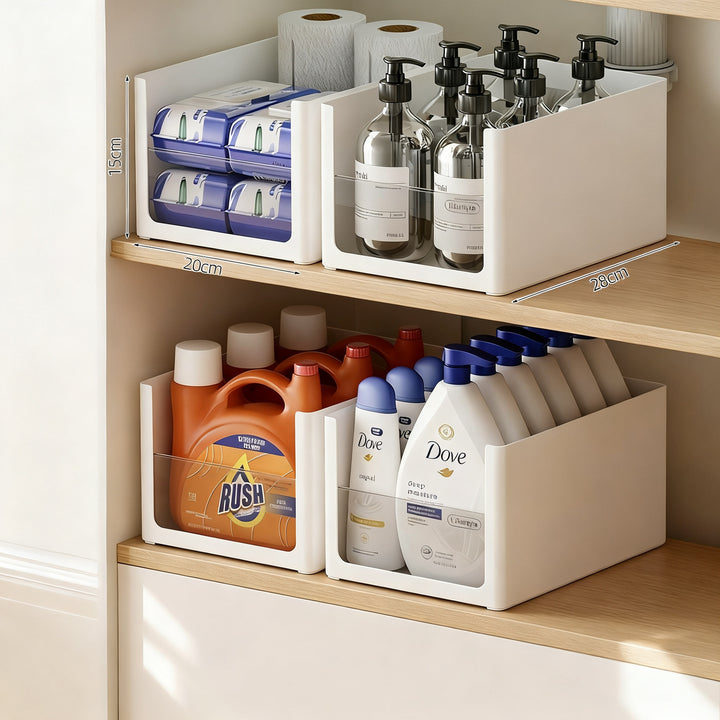 Organizer for bathroom cabinet