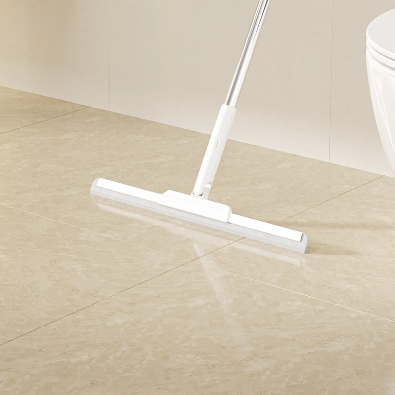 Silicone wiper broom with water squeegee
