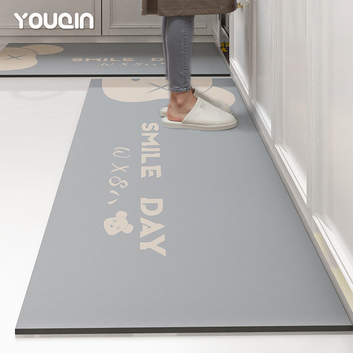 Diatomaceous earth kitchen mat, non-slip and oil-repellent