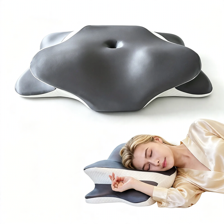 Neck support pillow made of memory foam, butterfly shape