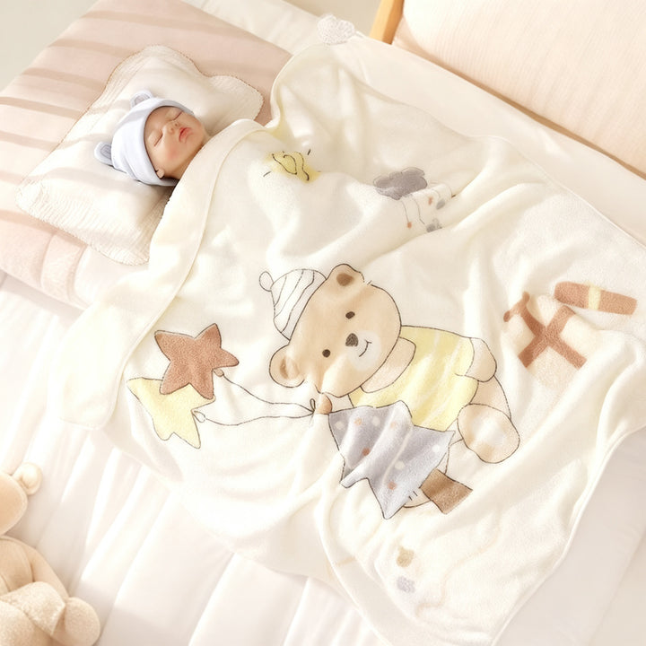 Baby blanket made of coral fleece, 80×80 cm