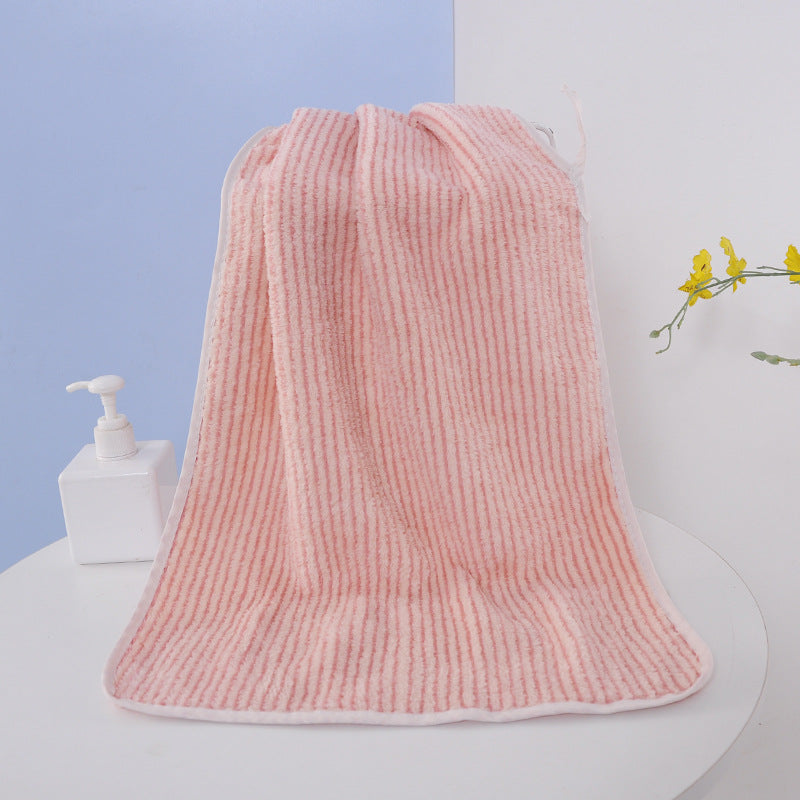 Bath towel and hand towel made of coral fleece