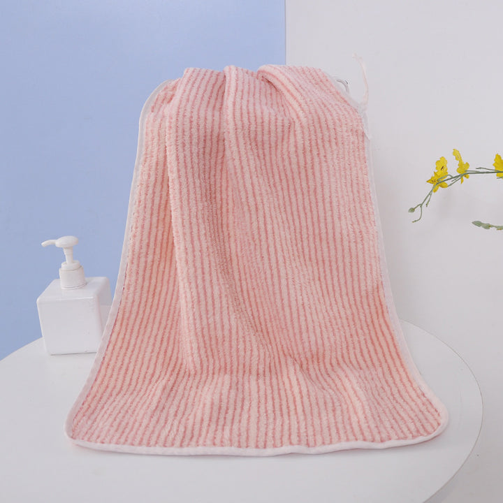 Bath towel and hand towel made of coral fleece