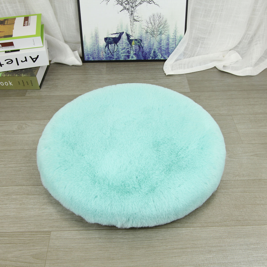 Round seat cushion made of cotton and linen