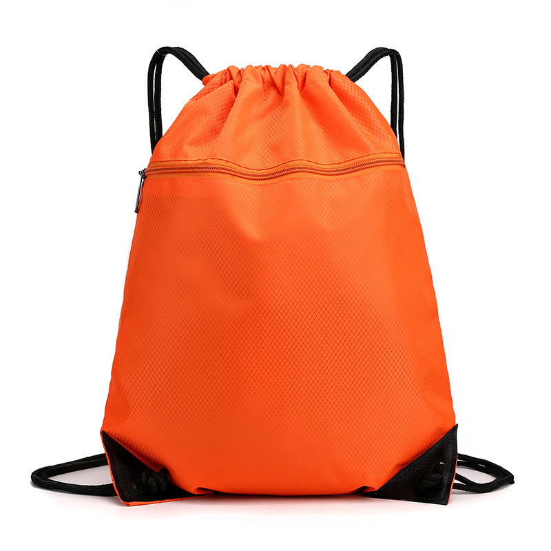 Sporty backpack made of oxford fabric with drawstring