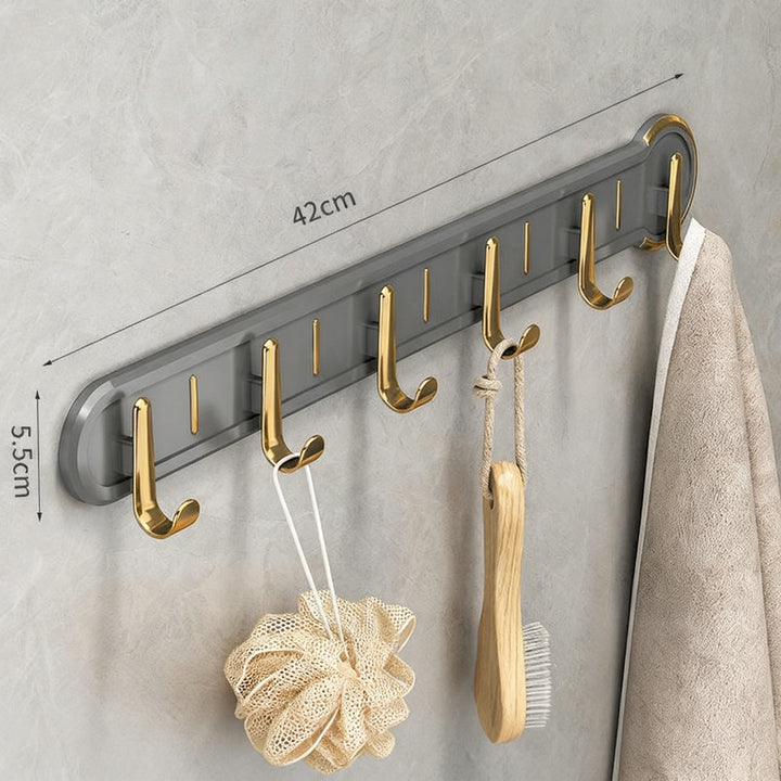 Self-adhesive wall hooks, 6-piece strip