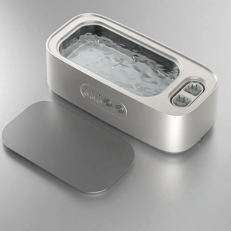Ultrasonic cleaning device for glasses and jewelry