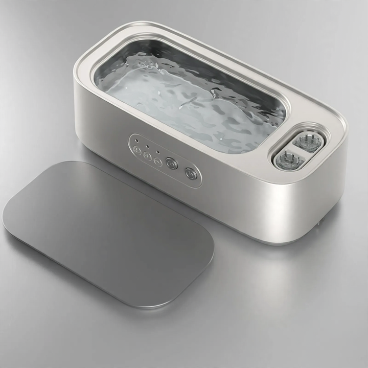 Ultrasonic cleaning device for glasses and jewelry
