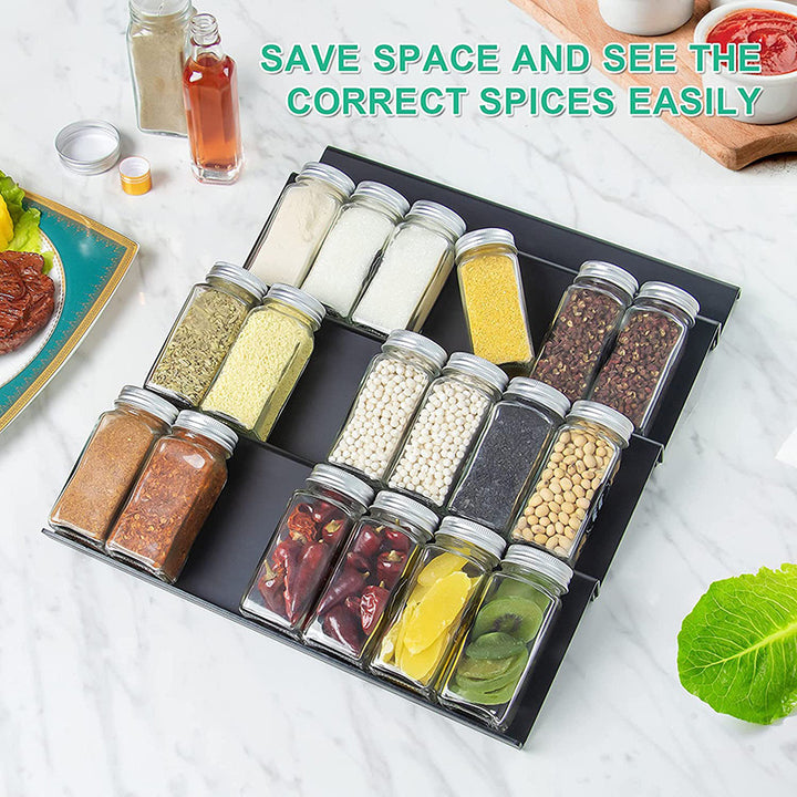 Acrylic spice rack with drawers