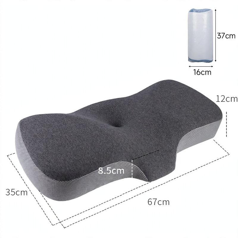 Memory foam neck support pillow, butterfly shape