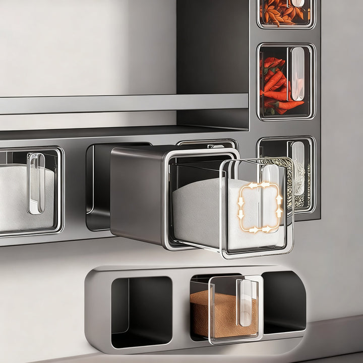 Wall-mounted spice rack, carbon steel