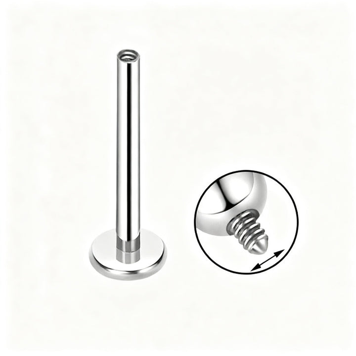 Titan Piercing bar with internal thread