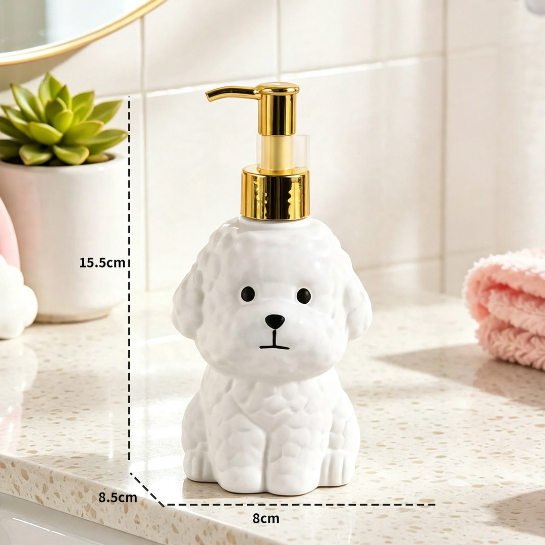 Cute Bichon Frise Pump Bottle, 240 ml