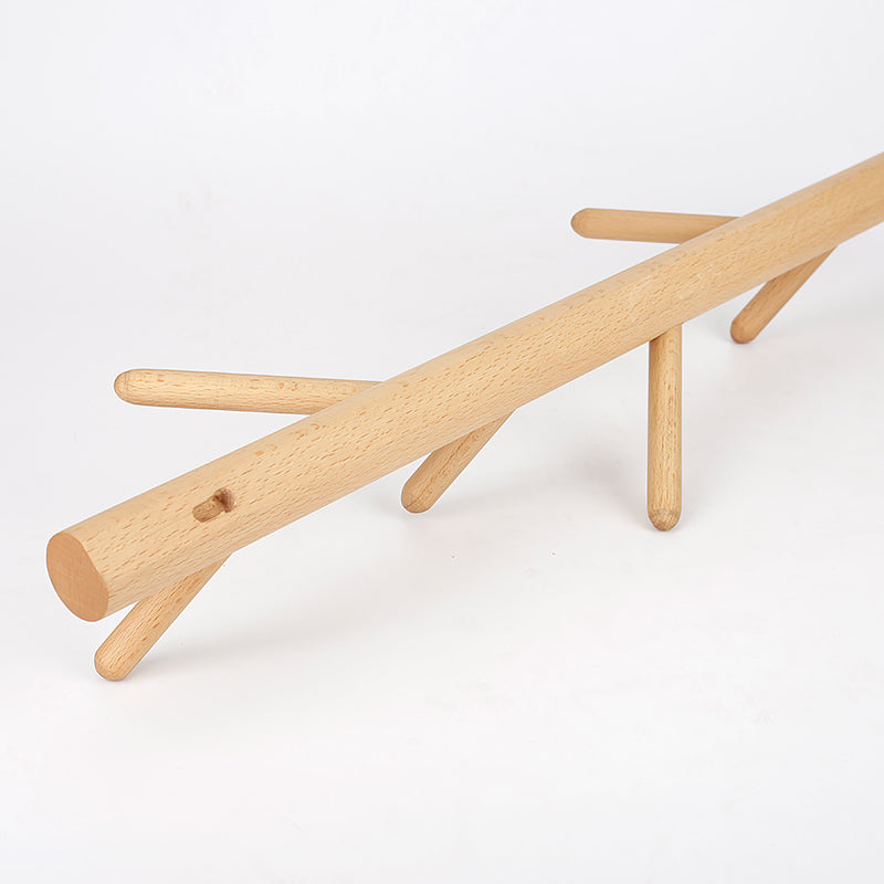 Wood wall coat rack in tree shape, Nordic design