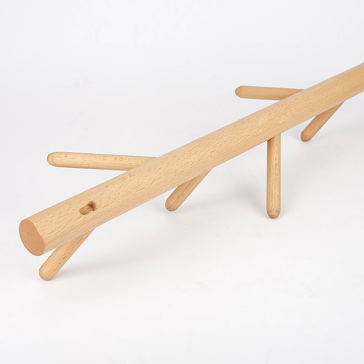 Wood wall coat rack in tree shape, Nordic design