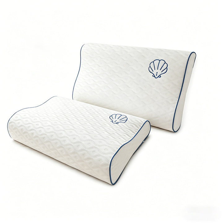 Memory foam neck support pillow, wave cut