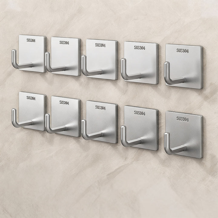 Stainless steel adhesive hooks with strong hold