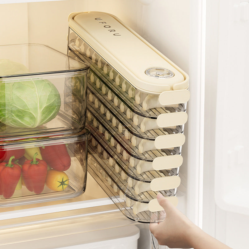 Multi-tier storage box for refrigerator, plastic