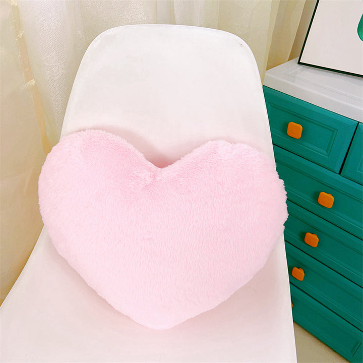 Heart pillow made of plush, heart shape