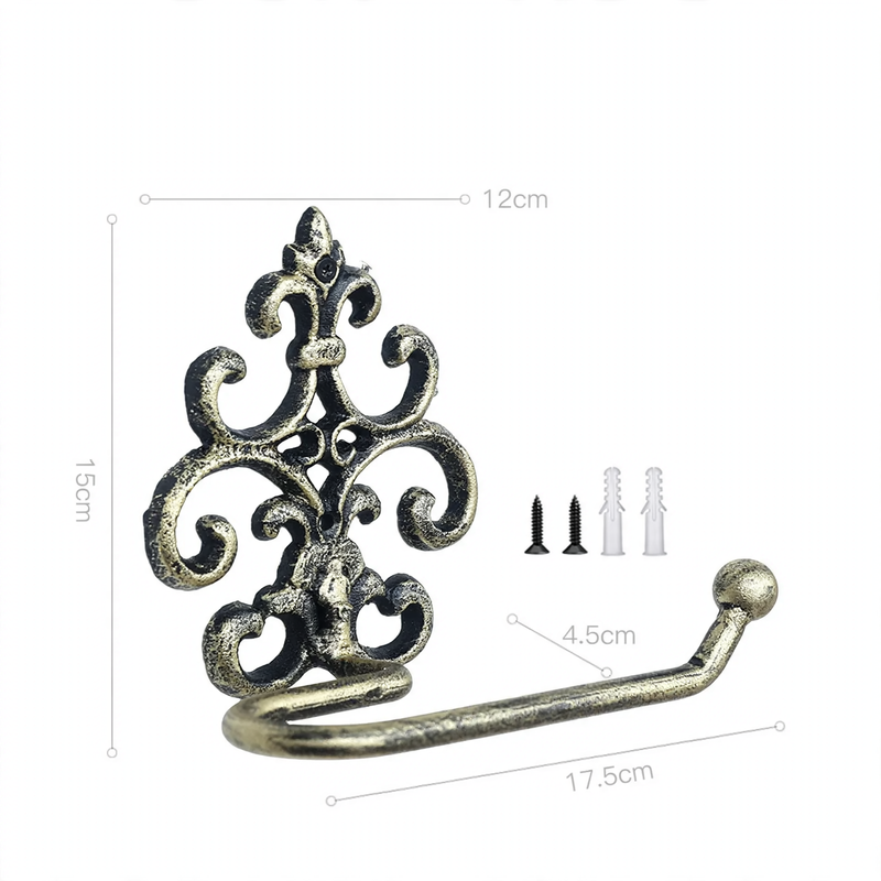 Cast Iron Towel Holder in Vintage Style