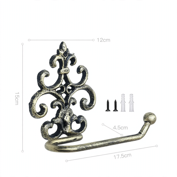 Cast Iron Towel Holder in Vintage Style