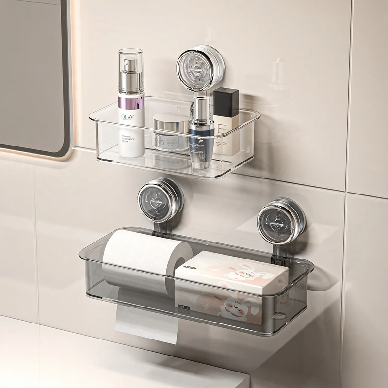 Suction Cup Paper Towel Holder, Plastic, Model YM.6937-29414