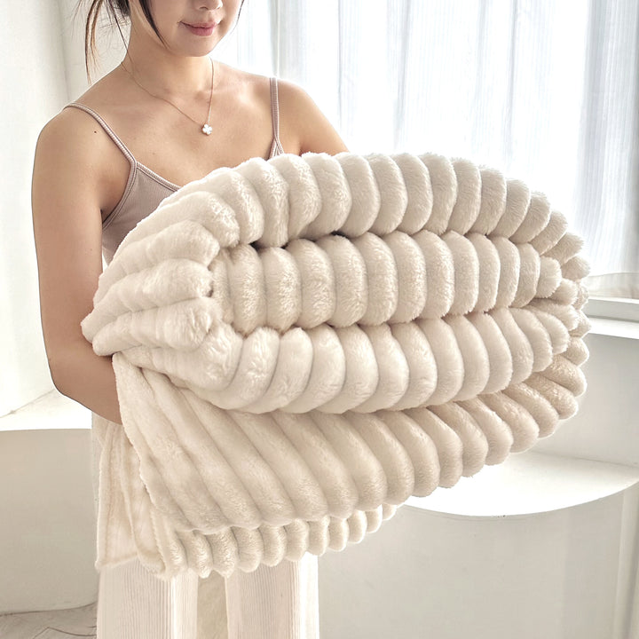 Fleece wool blanket, 800–1000 g, four seasons