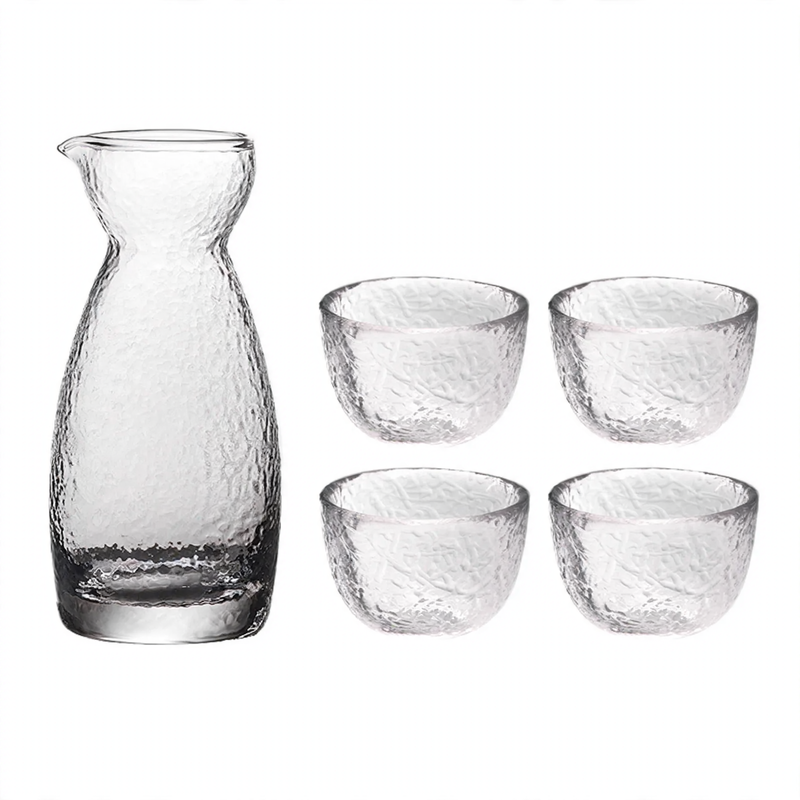 Glass tumblers, approx. 200 ml, with wave pattern