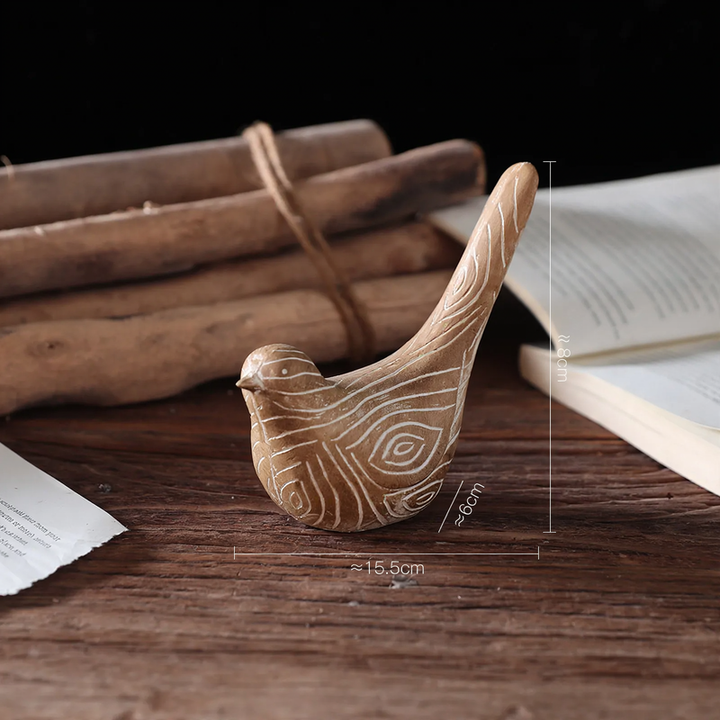 Bird figure made of resin, modern design