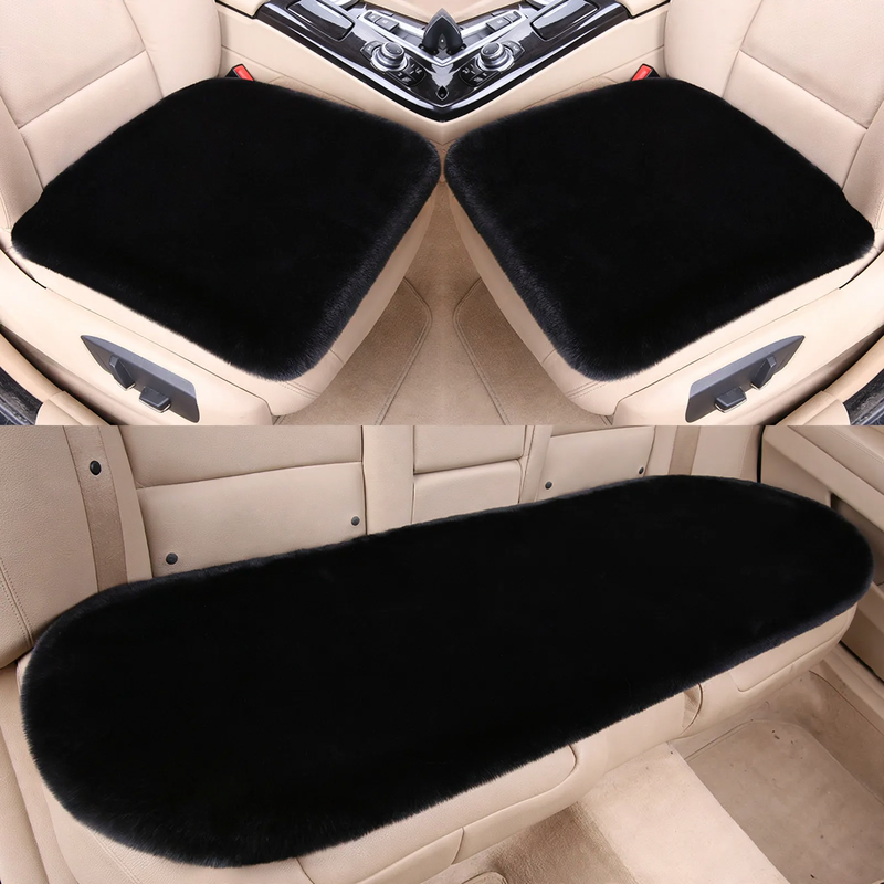 Plush car seat cushion, winter version