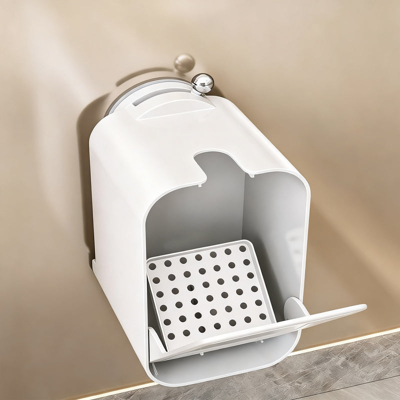 Toilet brush with suction cup, wall mountable