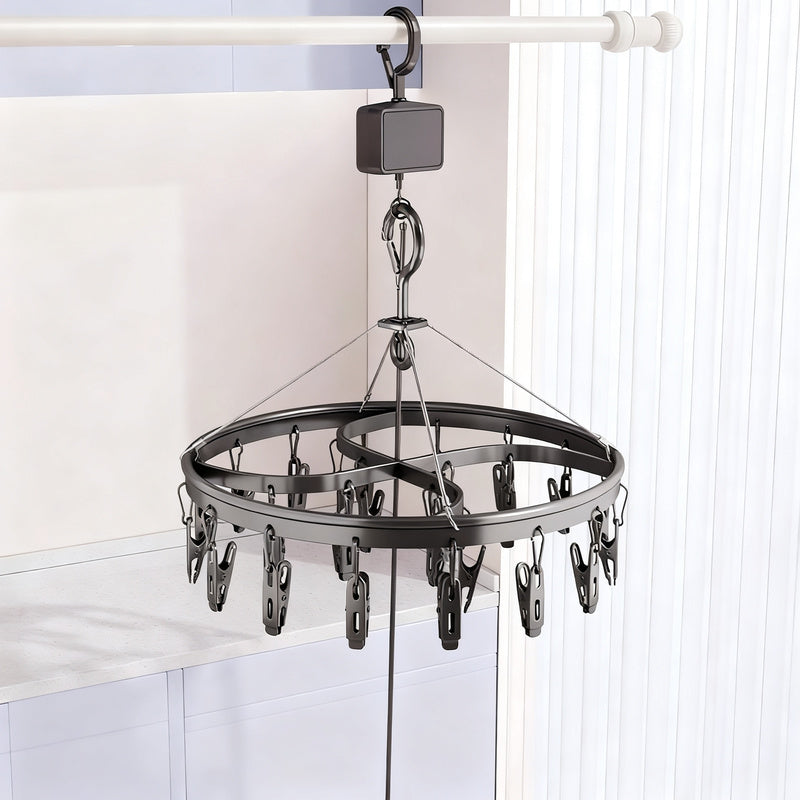 Sock drying rack with multiple clips