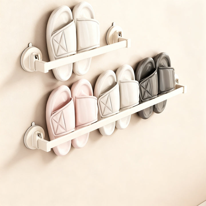 Wall-mounted slipper rack made of space aluminum