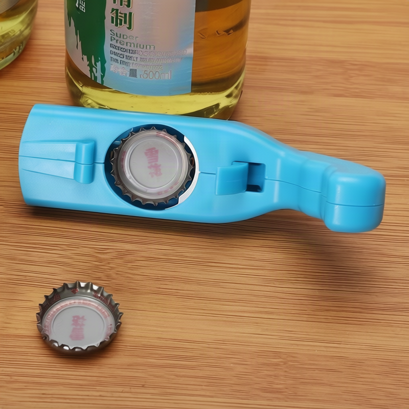 Multi-functional bottle opener made of plastic