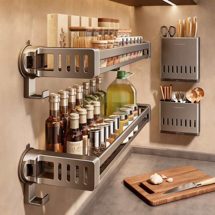 Suction cup kitchen shelf to hang