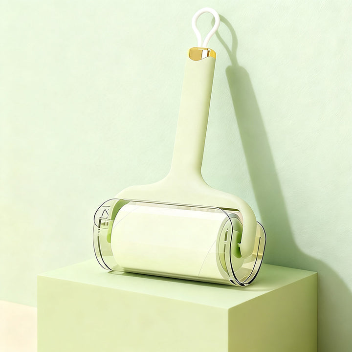 Lint roller with replacement rolls, foldable