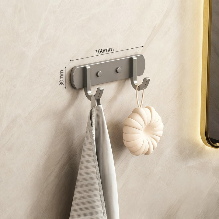 Strong aluminum wall hooks with adhesive pads