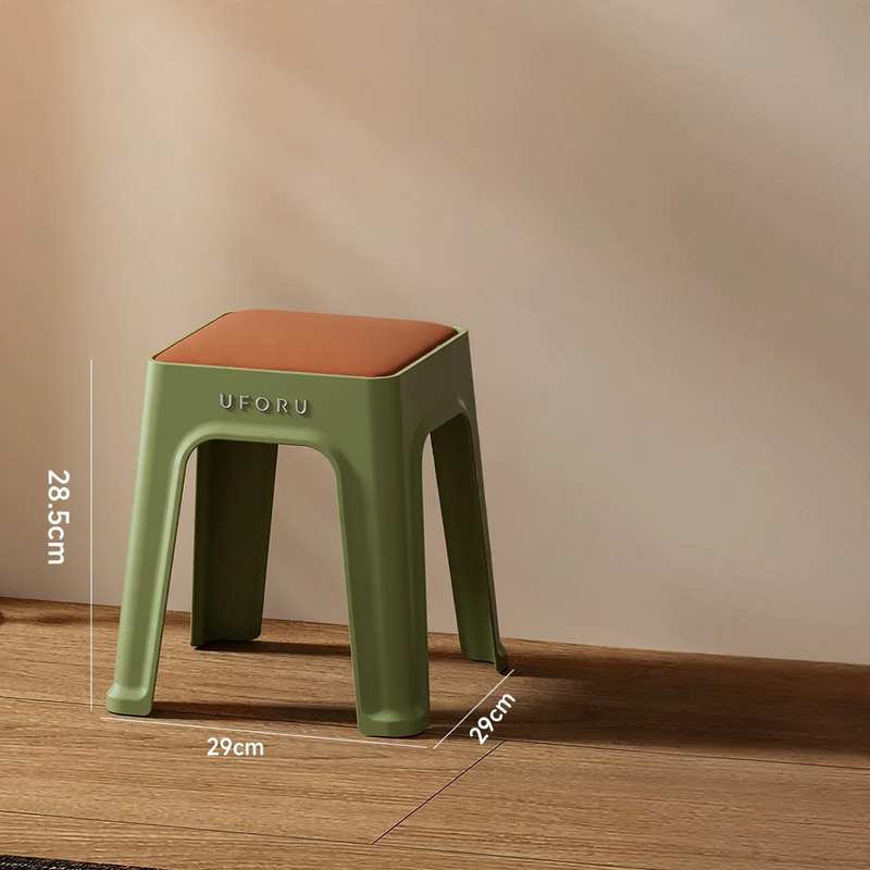 Plastic stool with padding, stackable, DA1408