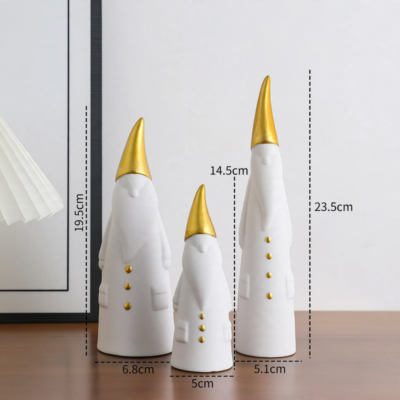 Santa Claus figures set, 3-piece combination