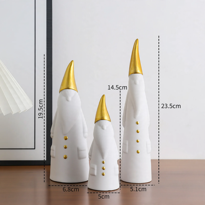 Santa Claus figures set, 3-piece combination