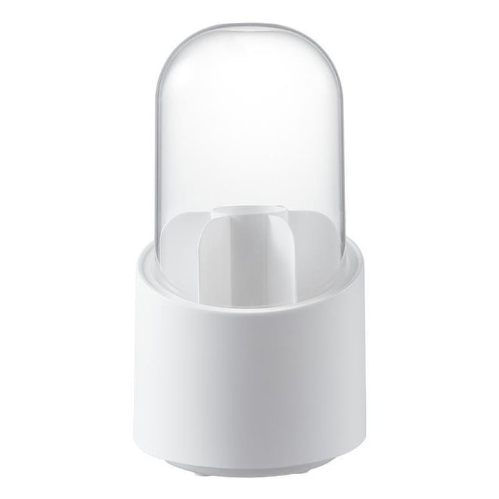 Rotatable cosmetic organizer with lid