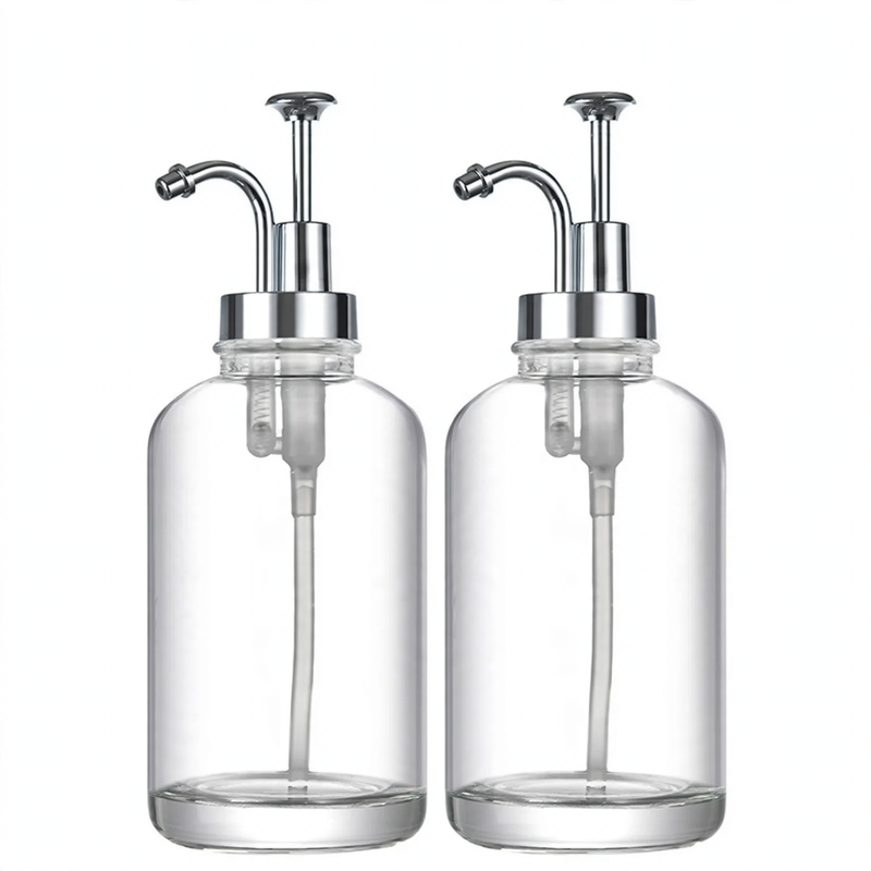 Glass soap and lotion dispenser, 500 ml