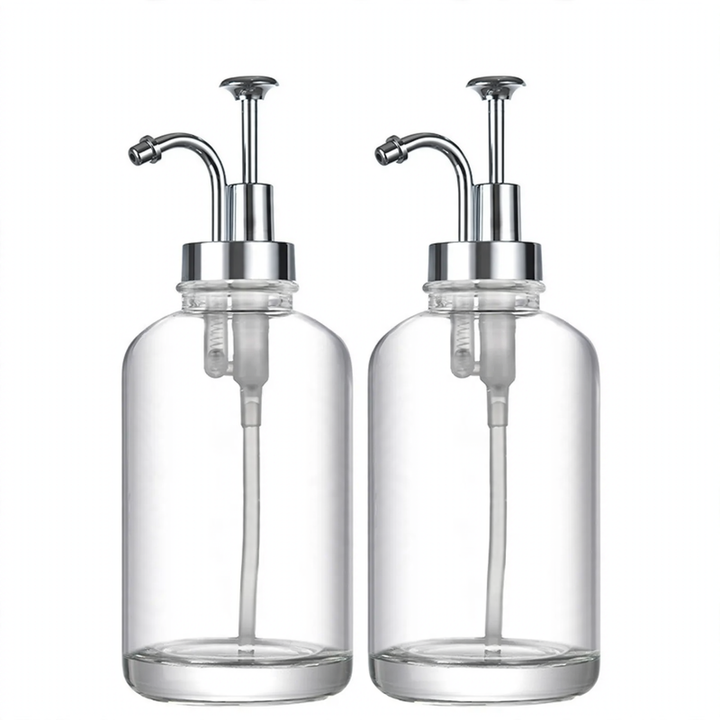 Glass soap and lotion dispenser, 500 ml